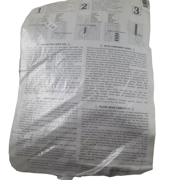 Vervaco Belgium Yorkshire Terrier 16" Cross Stitch Pillow Kit Chunky Needlepoint - Picture 4 of 5